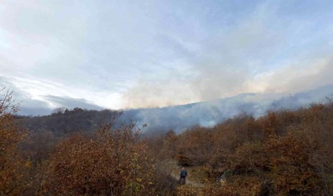 Erbaa’da 3 hektarlık ormanlık alanda çıkan yangın görenleri korkuttu