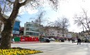 Erbaa Cumhuriyet Meydanına Koronavirüse karşı  şeritli önlem