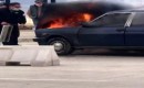 Erbaa Devlet Hastanesinde Otomobil alev aldı
